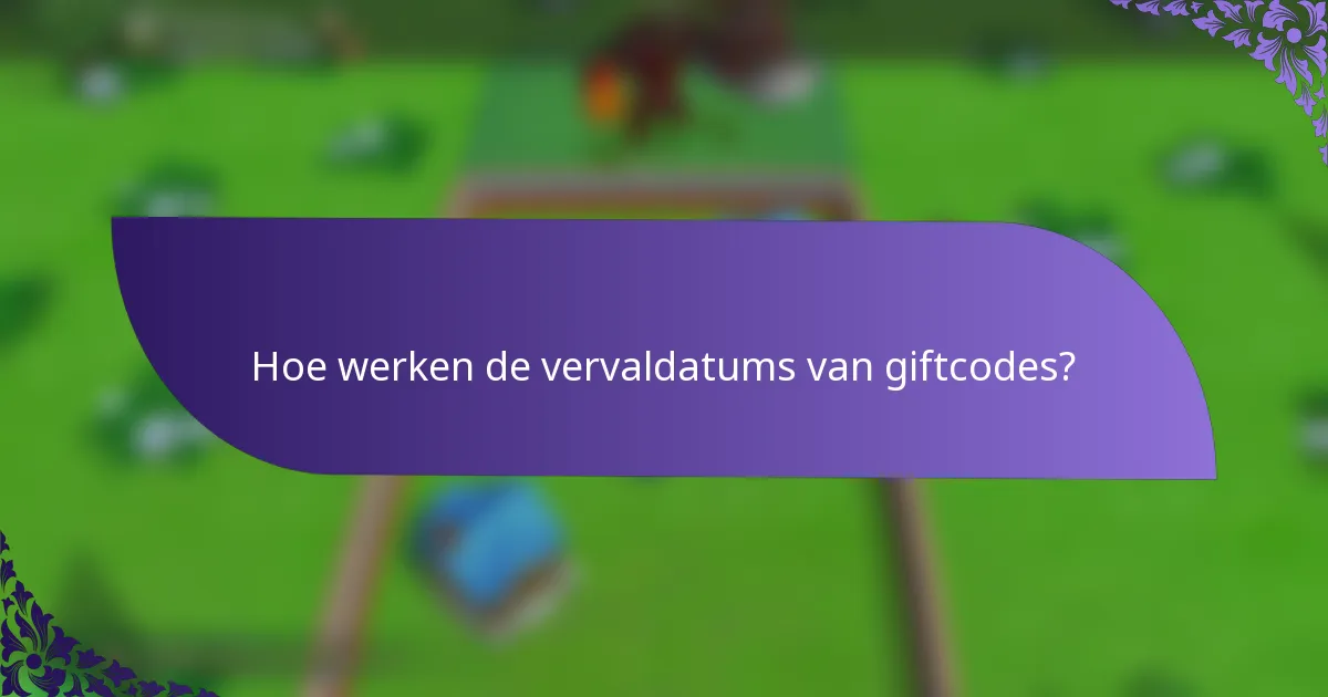 Hoe werken de vervaldatums van giftcodes?